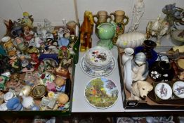 THREE BOXES AND LOOSE ORNAMENTAL CERAMICE ETC, to include a Sylvac 1969 jug, Sylvac Poodle 3110,