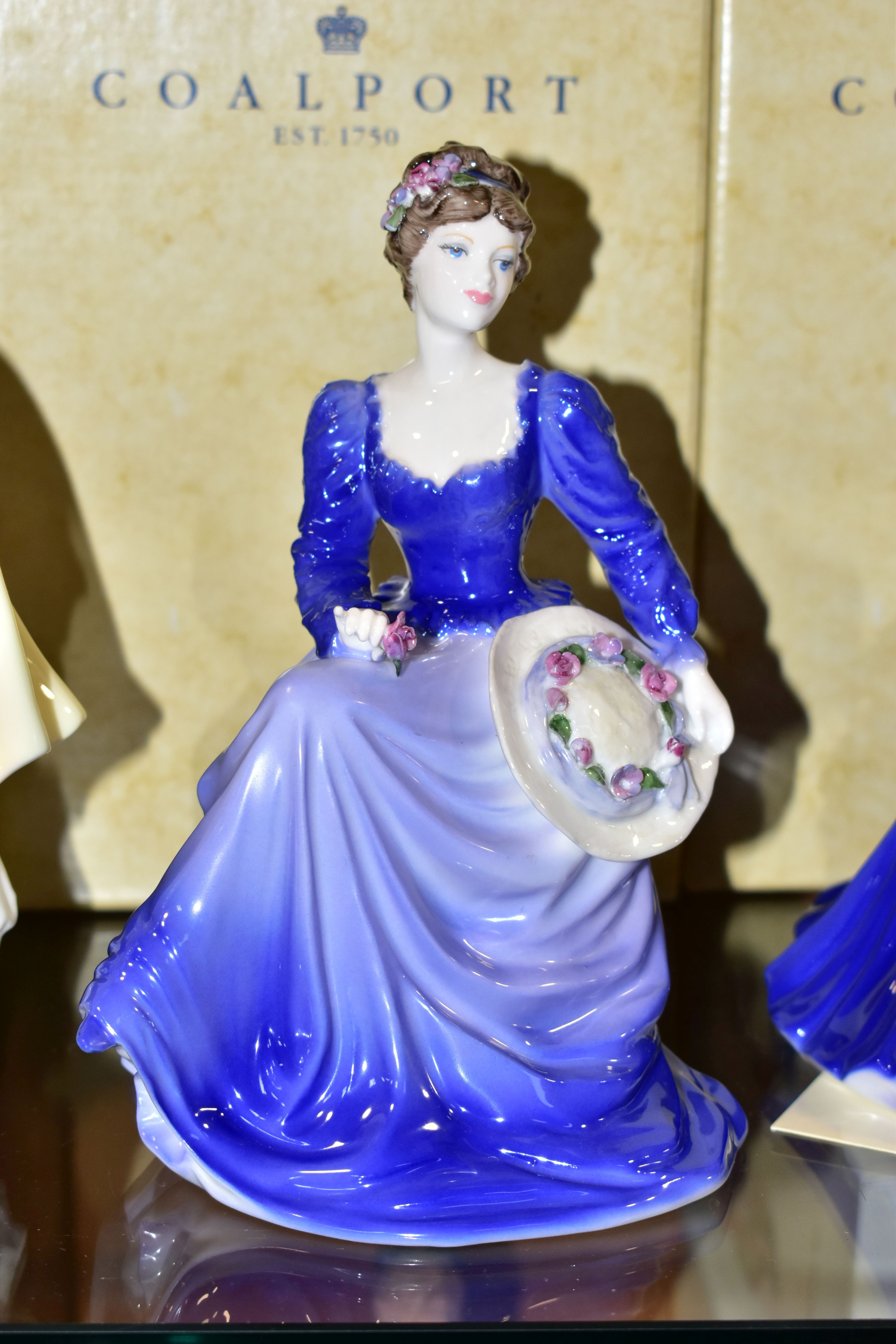 FIVE BOXED COALPORT LADIES OF FASHION FIGURINES, comprising Anne 1997 Lady of Fashion with - Image 6 of 7