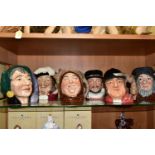 SIX LARGE ROYAL DOULTON CHARACTER JUGS, comprising The Fortune Teller D6497, Porthos D6440, Friar