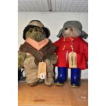 PADDINGTON BEAR AND AUNT LUCY, handmade in Yorkshire by Gabrielle Designs, height 46cm (2) (