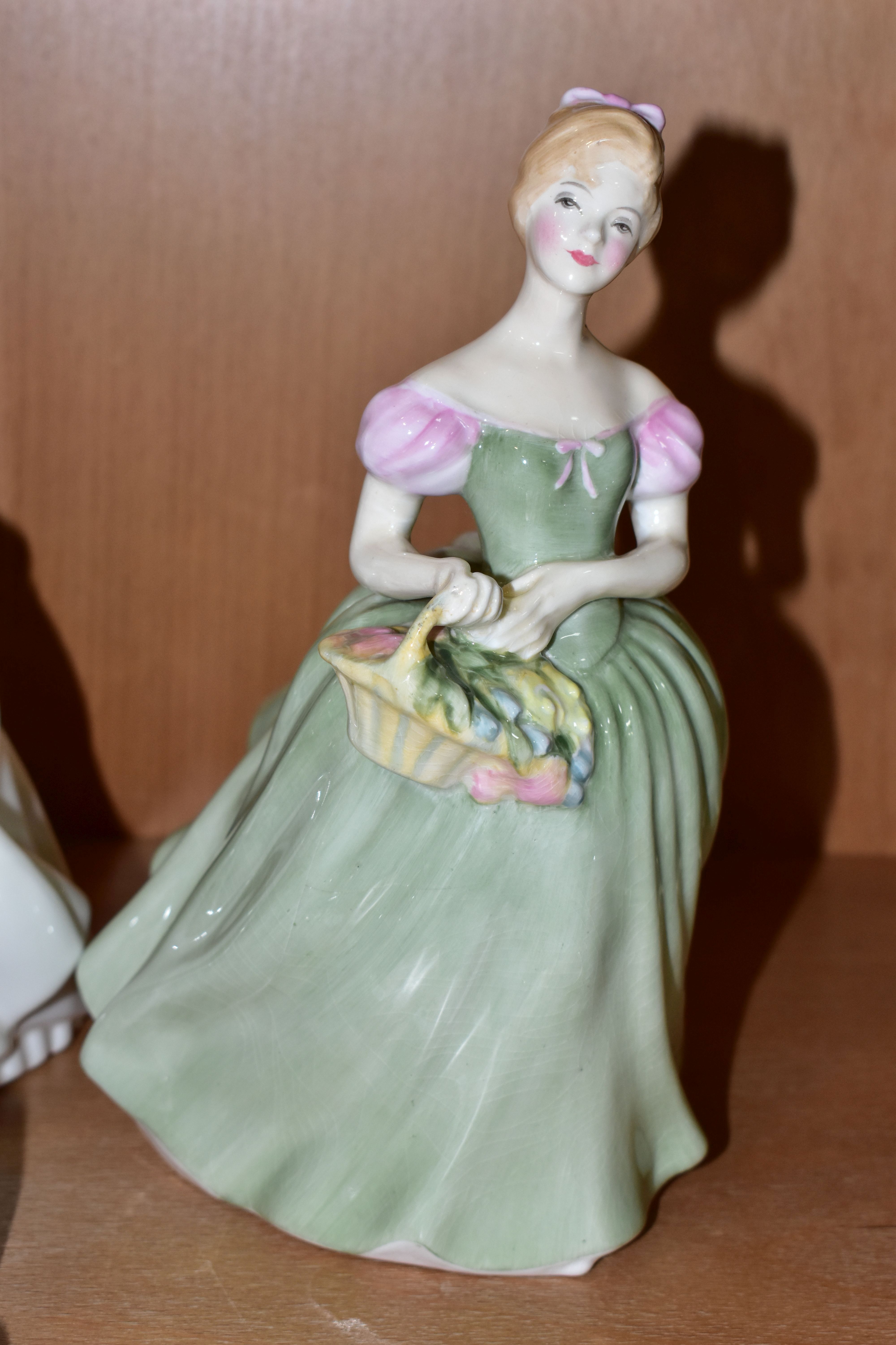 SIX ROYAL DOULTON FIGURINES, comprising 'Clarissa' HN2345 (extensive crazing and cracked), ' - Image 4 of 9