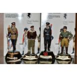 FOUR BOXED THE STADDEN COLLECTION MILITARY FIGURES, hand painted pewter figures, comprising 'General