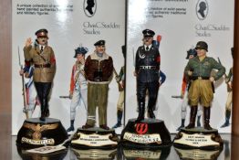 FOUR BOXED THE STADDEN COLLECTION MILITARY FIGURES, hand painted pewter figures, comprising 'General