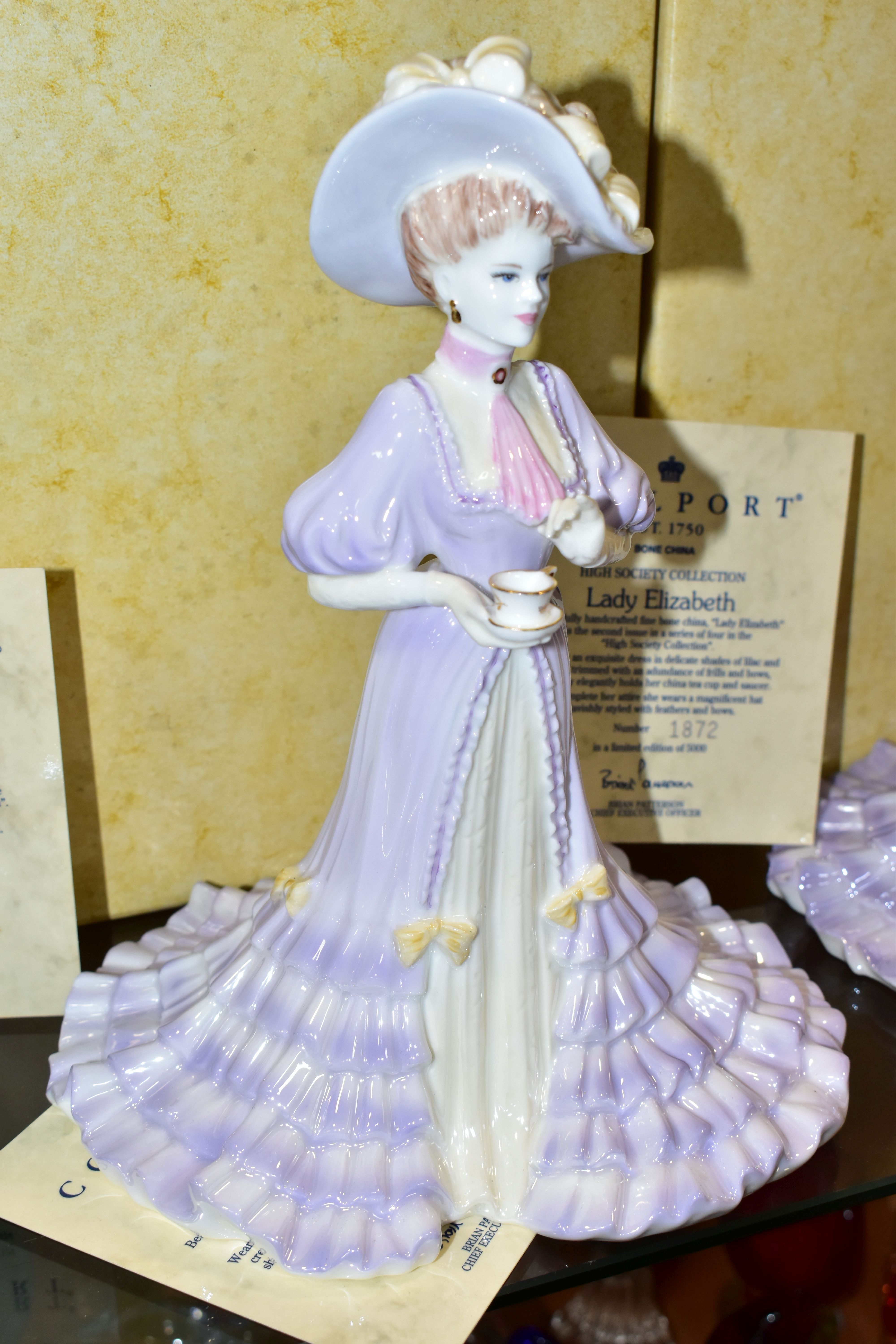 THREE BOXED COALPORT 'HIGH SOCIETY COLLECTION' LIMITED EDITION FIGURINES, each with certificate, - Image 3 of 5