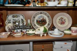 A GROUP OF MASON'S AND ROYAL WORCESTER CERAMICS, Mason's pieces comprising a piggy bank with