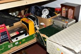 FOUR BOXES AND LOOSE MISCELLANEOUS ITEMS, to include a boxed Franklin Heirloom Dolls 'The