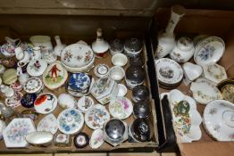 TWO BOXES OF CERAMICS, including eight Royal Worcester egg coddlers, patterns include 'Bournemouth',