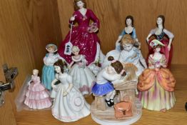 A GROUP OF FIGURINES, to include a Royal Albert 'Rose' limited edition figurine for Compton &