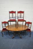 AN EDWARDIAN WALNUT AND MARQUETRY INLAID OVAL LOO TABLE, length 129cm x depth 96cm x height 70cm,