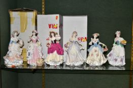 SIX LIMITED EDITION COALPORT FIGURINES FROM THE 'CRIES OF LONDON' COLLECTION, comprising Milkmaid