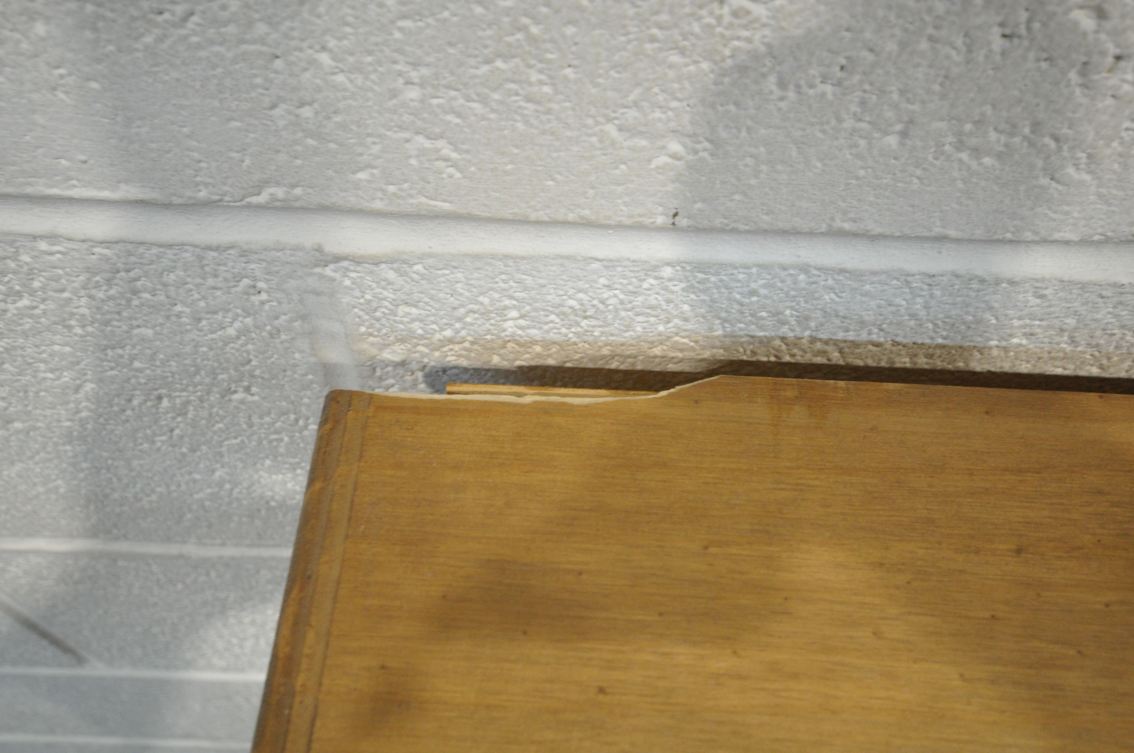 A MODERN PINE OPEN BOOKCASE, with three shelves (condition - damage to top, other imperfections) - Image 2 of 3