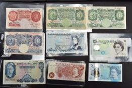 AN AMOUNT OF BANK OF ENGLAND BANKNOTES, to include Peppiatt, O'brien, Page, most paper one is