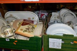 FOUR BOXES OF M&S AUTUMN LEAVES DINNER WARE, TOGETHER WITH THOMAS OF GERMANY DINNER WARES, to