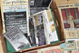 EPHEMERA, one box containing three books, Pictorial Souvenirs of Britain by Ian T. Henderson and two