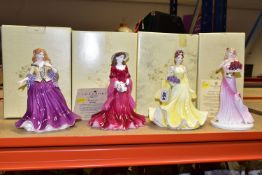 FOUR BOXED COALPORT FIGURINES, comprising 'Winter' from the Four seasons collection, from an edition