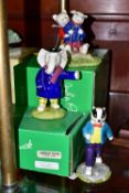 THREE BESWICK RUPERT BEAR LIMITED EDITION FIGURES, comprising a boxed Rupert Bear and Algy Pug Go-