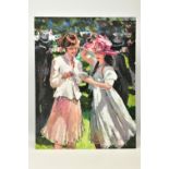 SHERREE VALENTINE DAINES (BRITISH 1959) 'ROYAL ASCOT LADIES DAY II', a signed limited edition