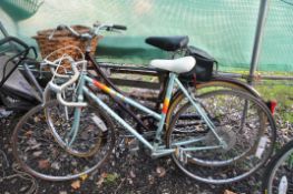 TWO LADIES BICYCLES comprising of a Raleigh Cameo in maroon with 3 speed gears, basket and 21in