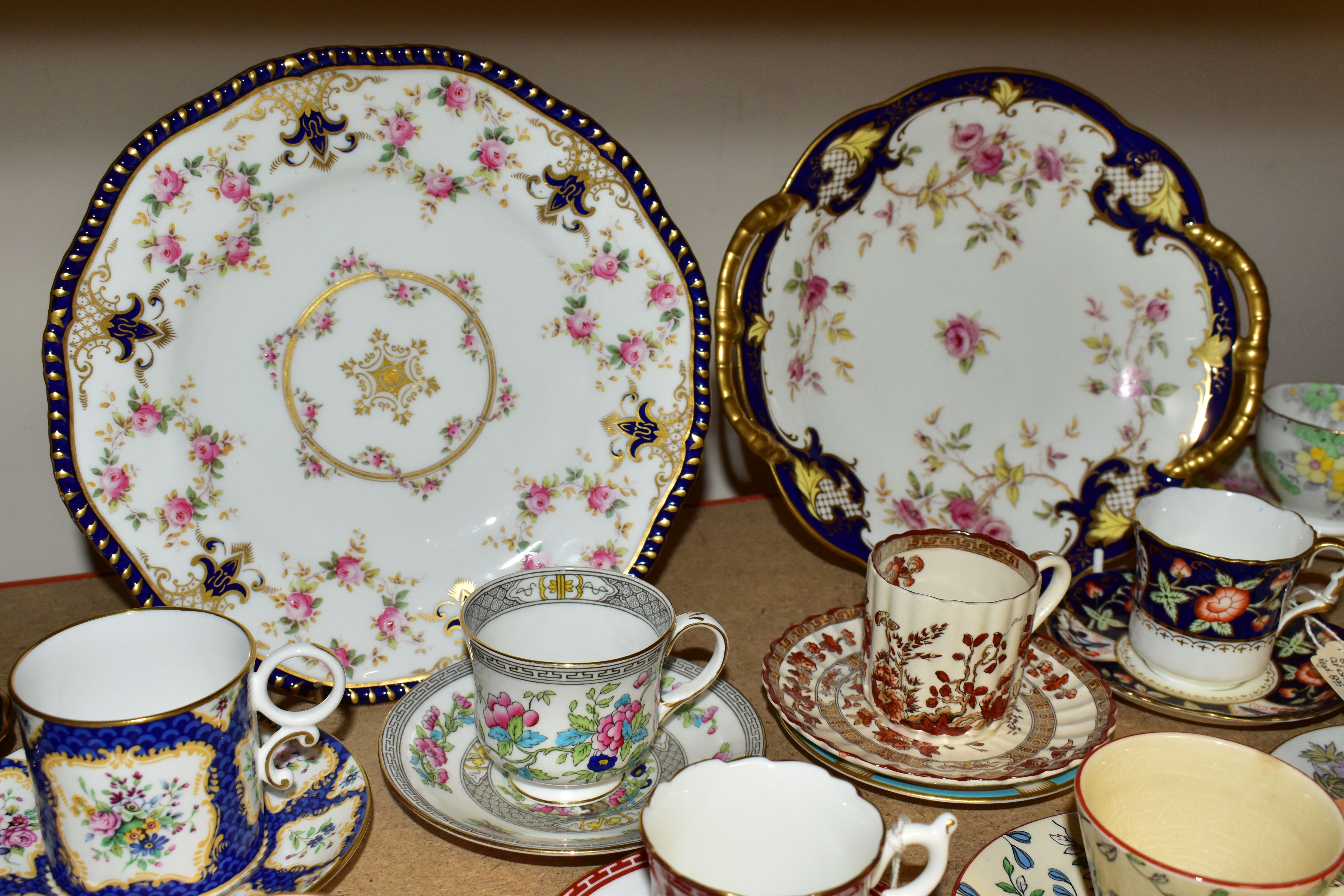 TWENTY SIX ASSORTED COFFEE CUPS AND SAUCERS, comprising a Coalport bread and butter plate hand - Image 7 of 11