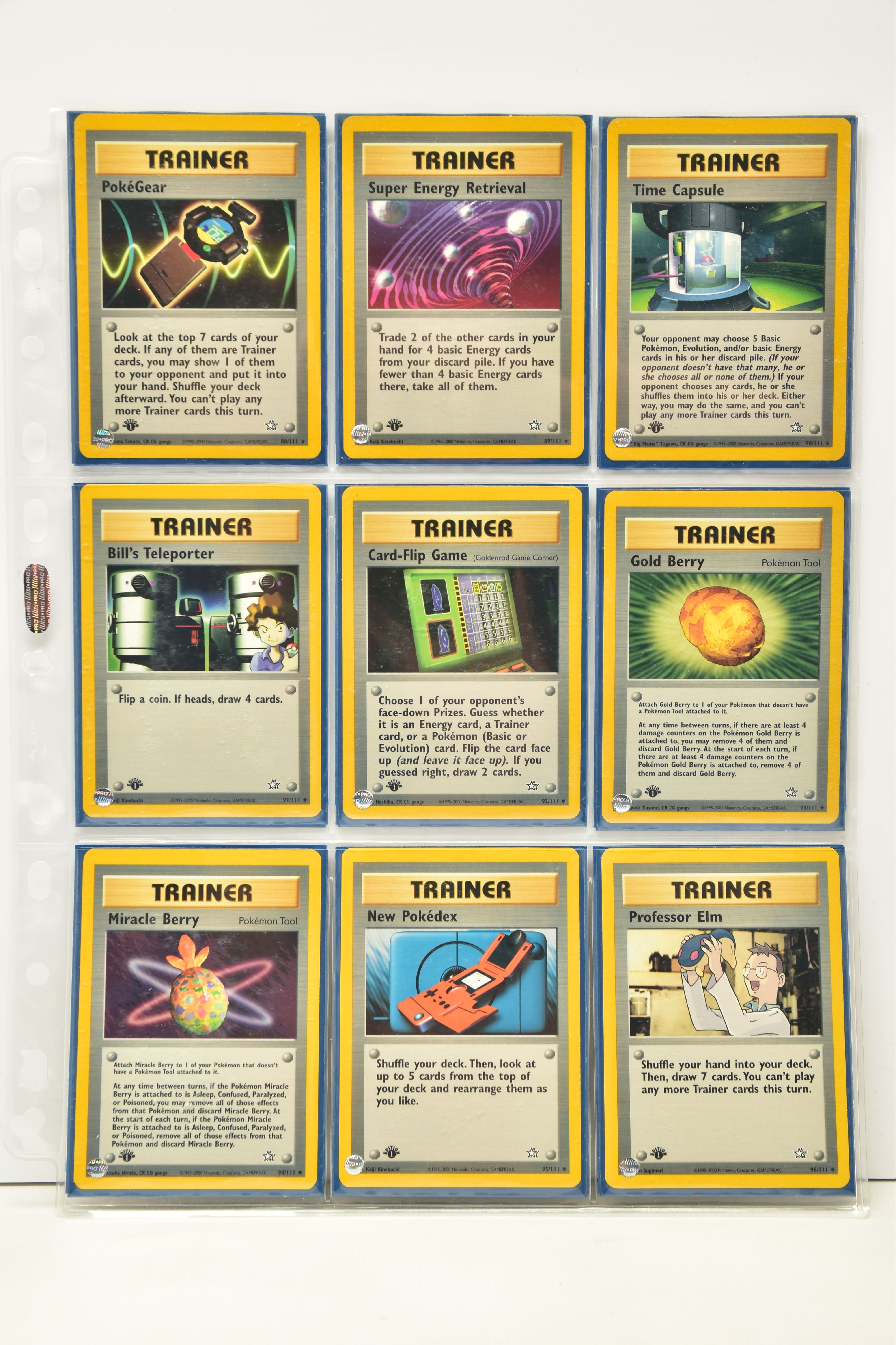 COMPLETE POKEMON NEO GENESIS FIRST EDITION SET, all cards are present, genuine and are all in near - Image 11 of 13