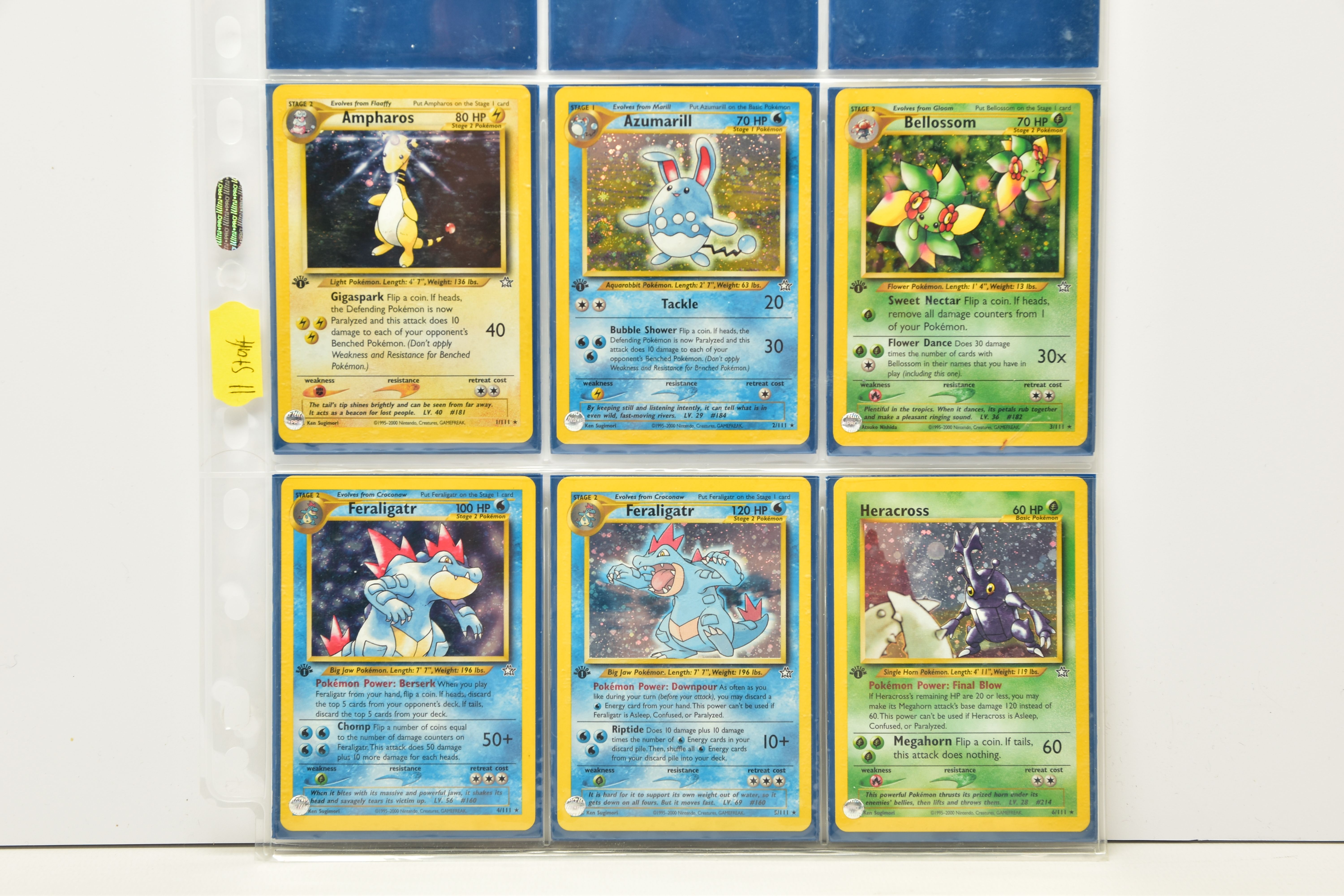 COMPLETE POKEMON NEO GENESIS FIRST EDITION SET, all cards are present, genuine and are all in near