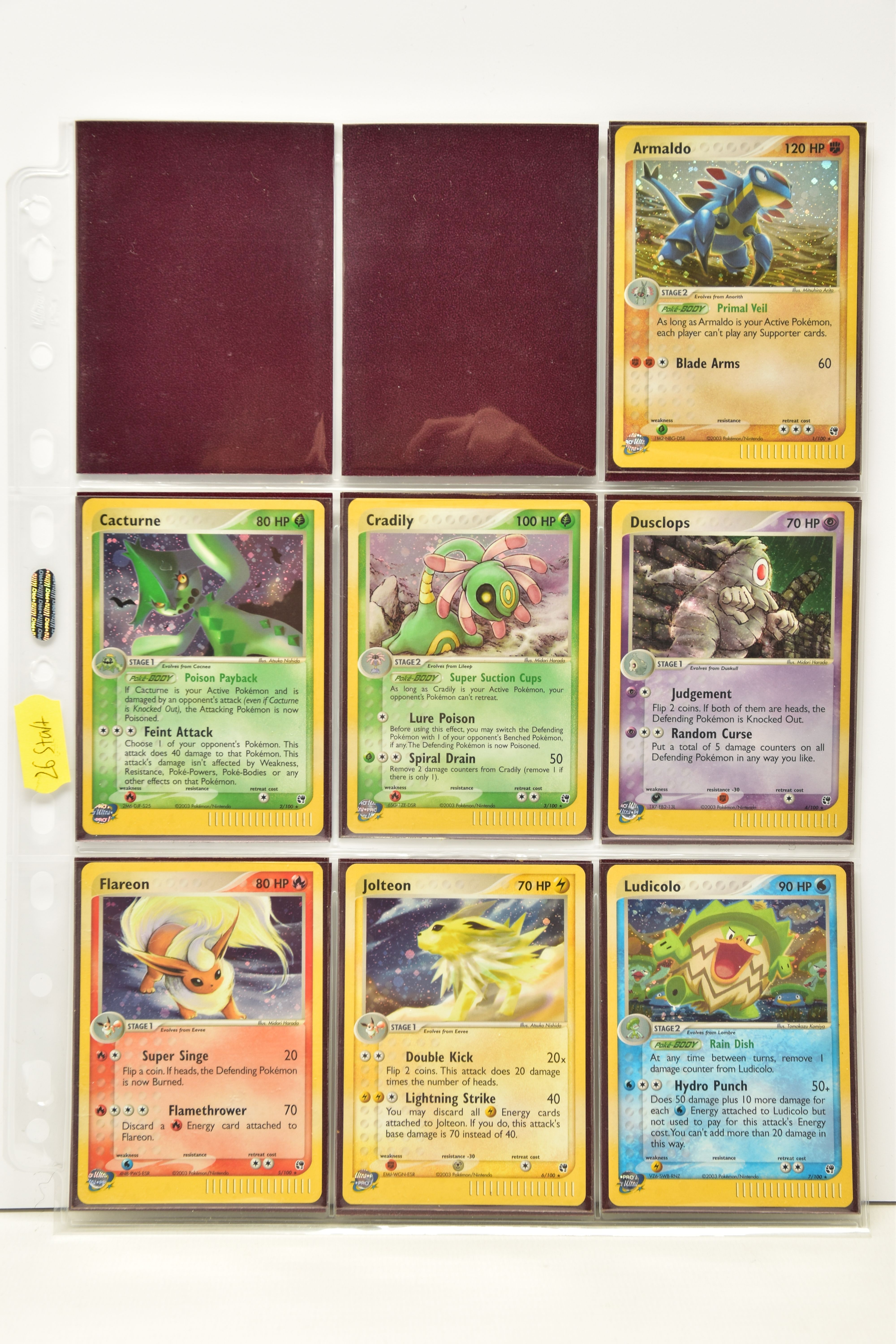 COMPLETE POKEMON EX SANDSTORM SET, all cards are present, genuine, and are all in near mint to