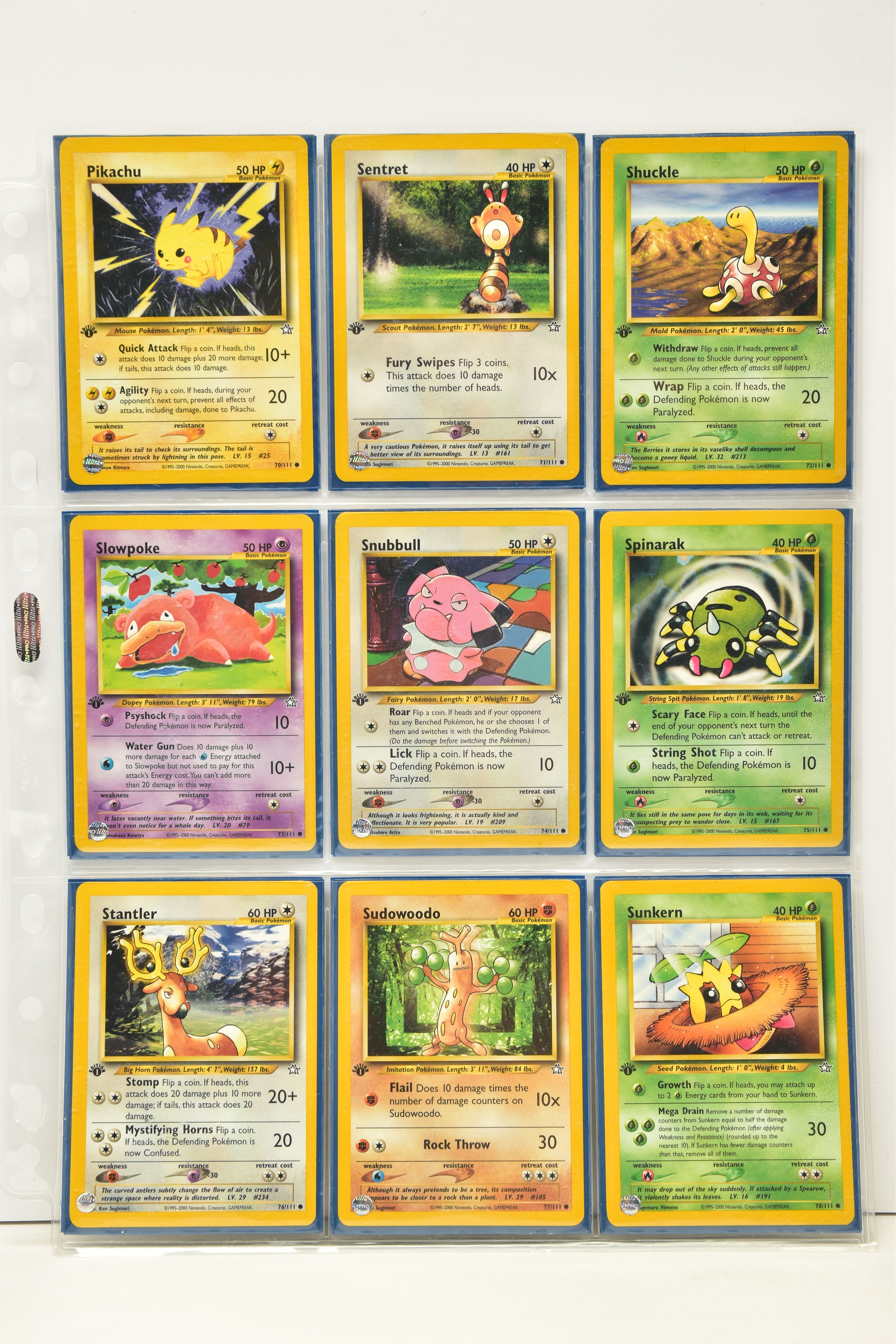 COMPLETE POKEMON NEO GENESIS FIRST EDITION SET, all cards are present, genuine and are all in near - Image 9 of 13
