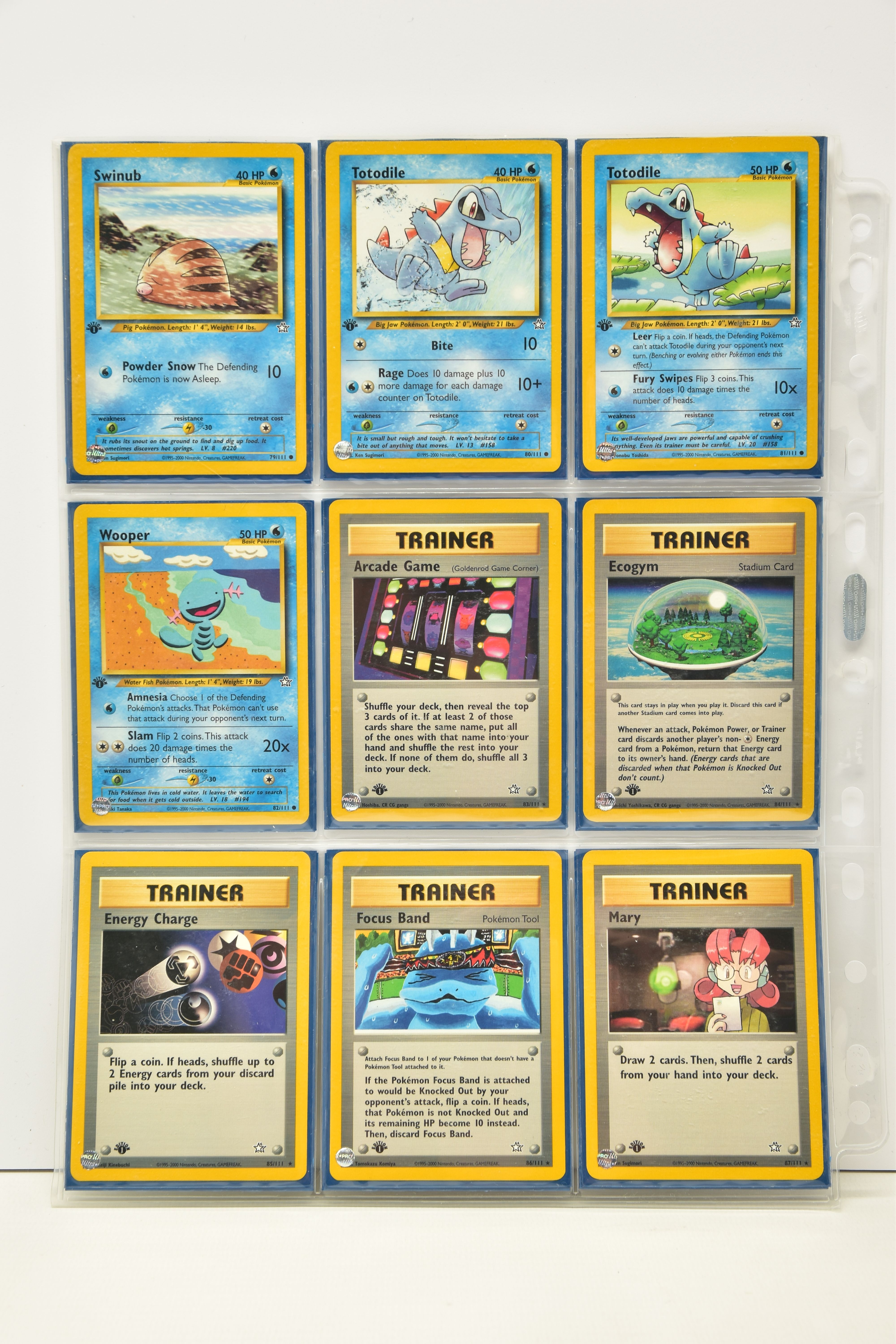 COMPLETE POKEMON NEO GENESIS FIRST EDITION SET, all cards are present, genuine and are all in near - Image 10 of 13