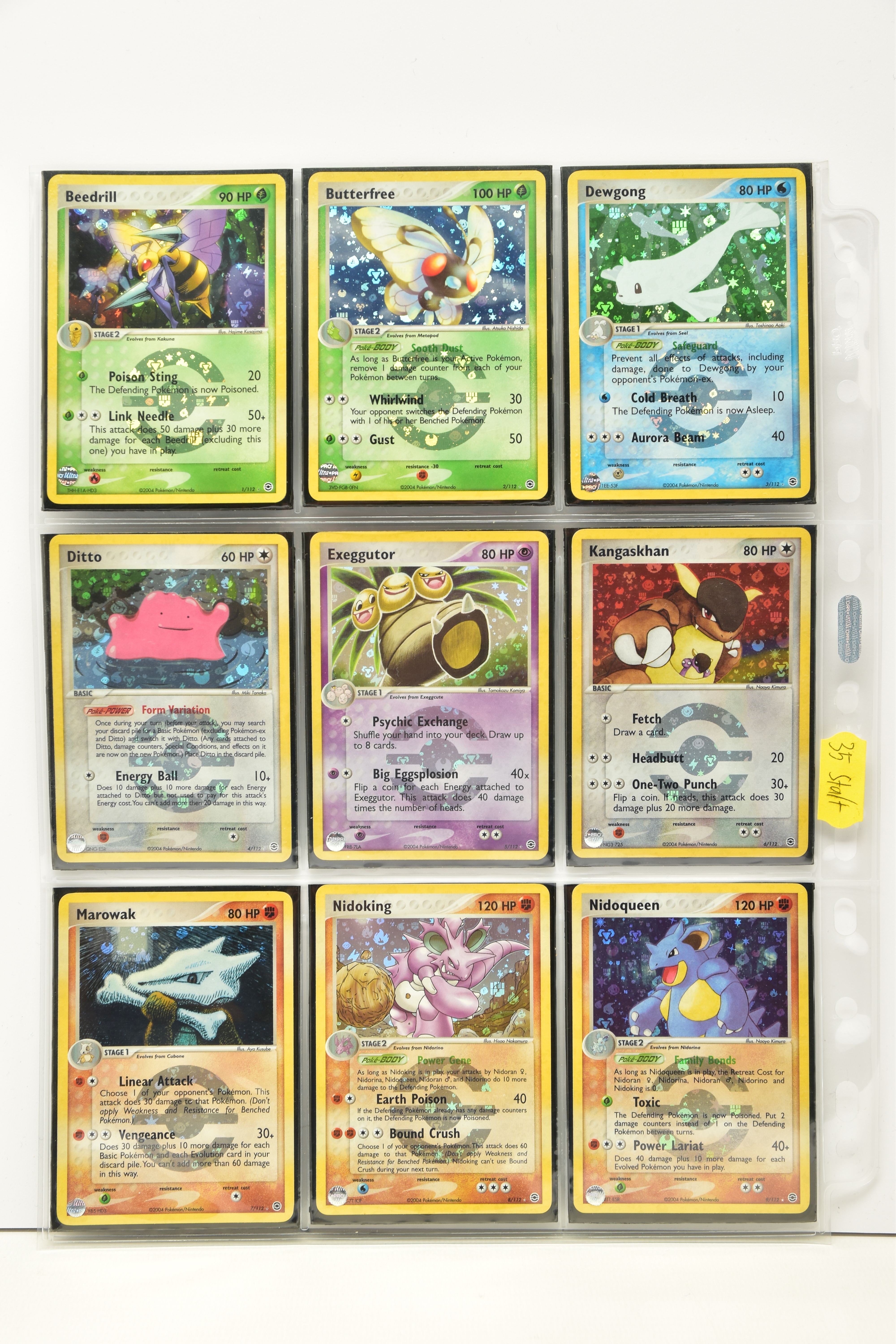 COMPLETE POKEMON EX FIRE RED & LEAF GREEN REVERSE HOLO SET, all cards are present (cards 104-116