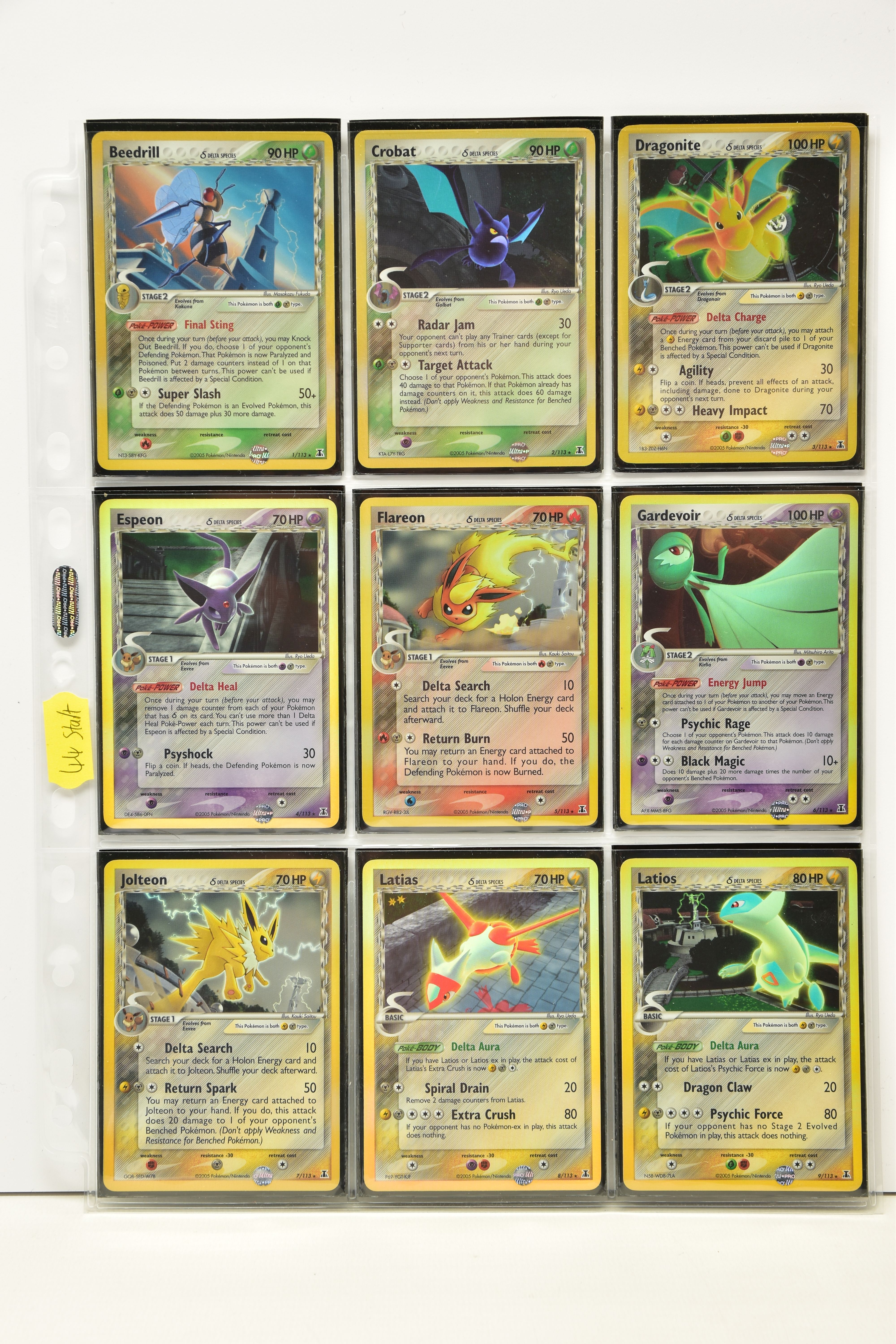 COMPLETE POKEMON EX DELTA SPECIES SET, all cards are present (including all gold star cards and