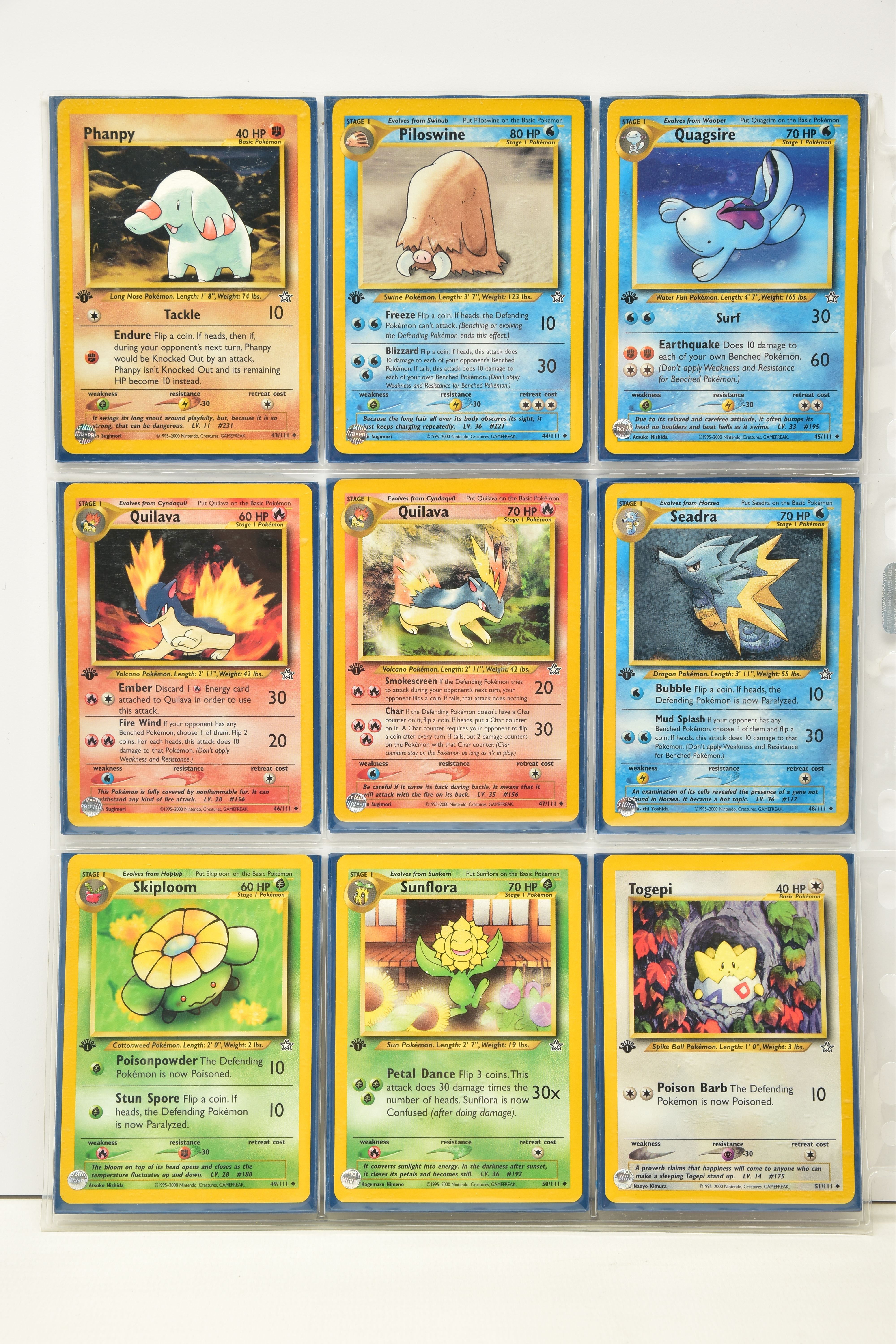 COMPLETE POKEMON NEO GENESIS FIRST EDITION SET, all cards are present, genuine and are all in near - Image 6 of 13