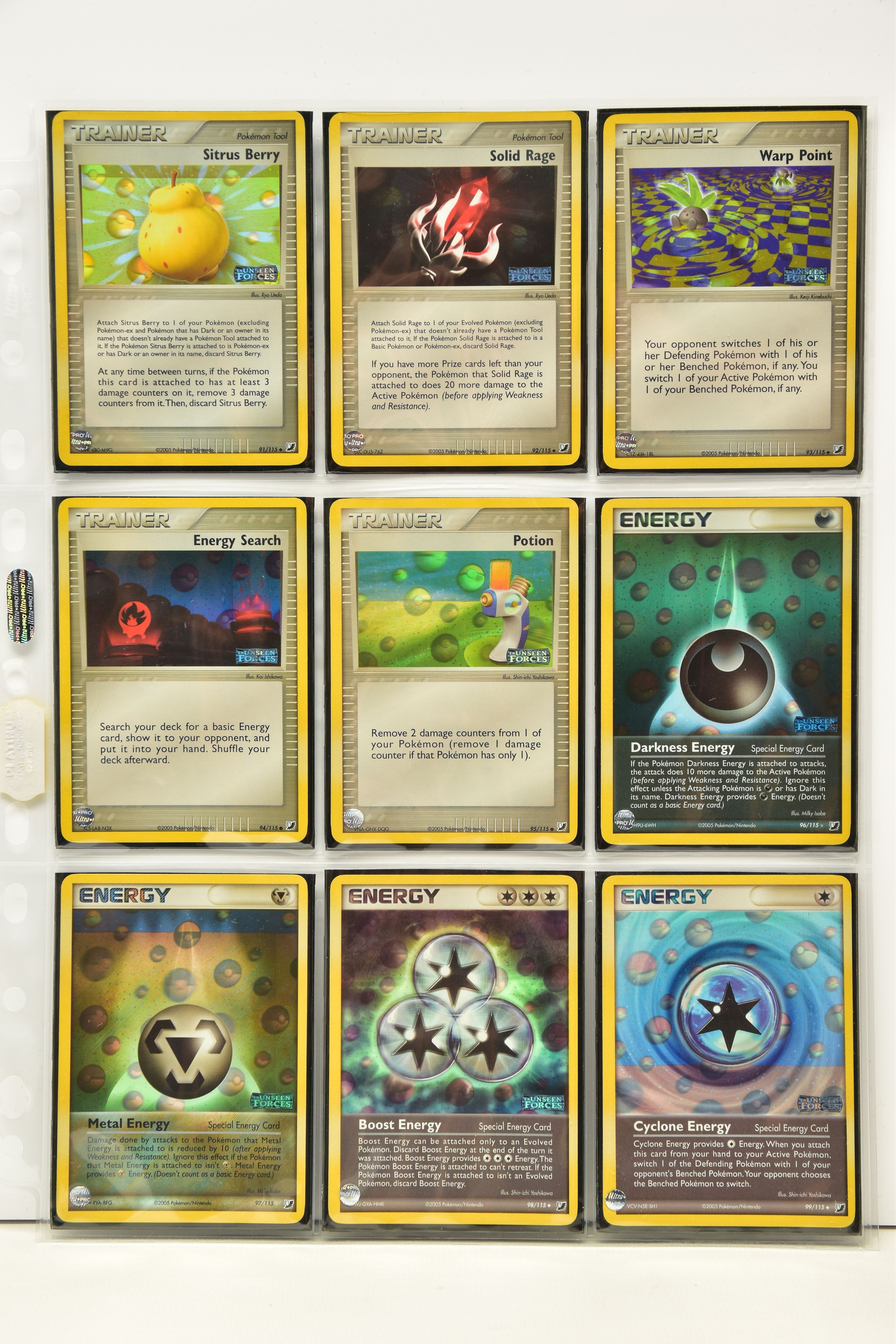 COMPLETE POKEMON EX UNSEEN FORCES REVERSE HOLO SET, all cards are present (cards 101-117 and Unown - Image 11 of 12