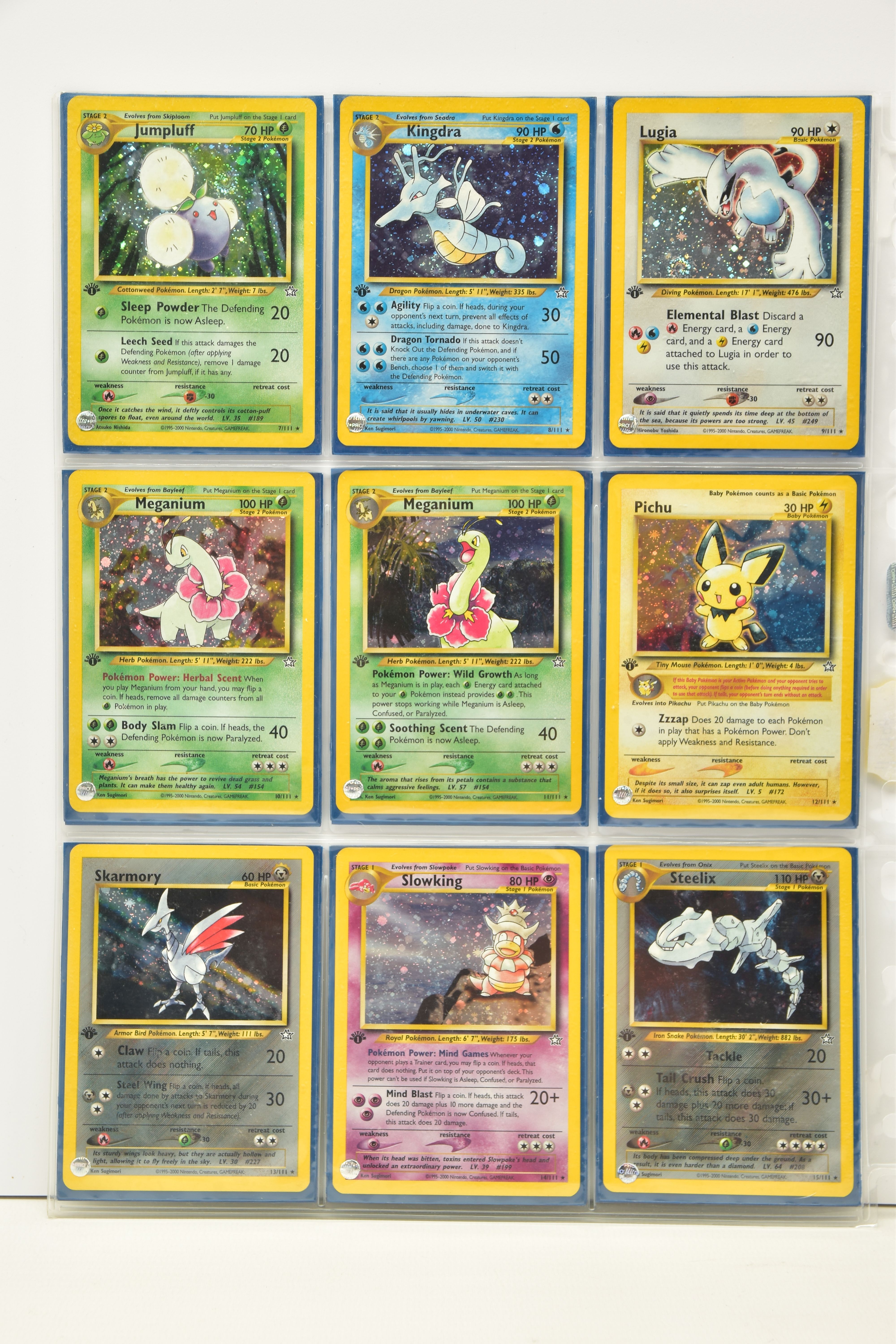 COMPLETE POKEMON NEO GENESIS FIRST EDITION SET, all cards are present, genuine and are all in near - Image 2 of 13
