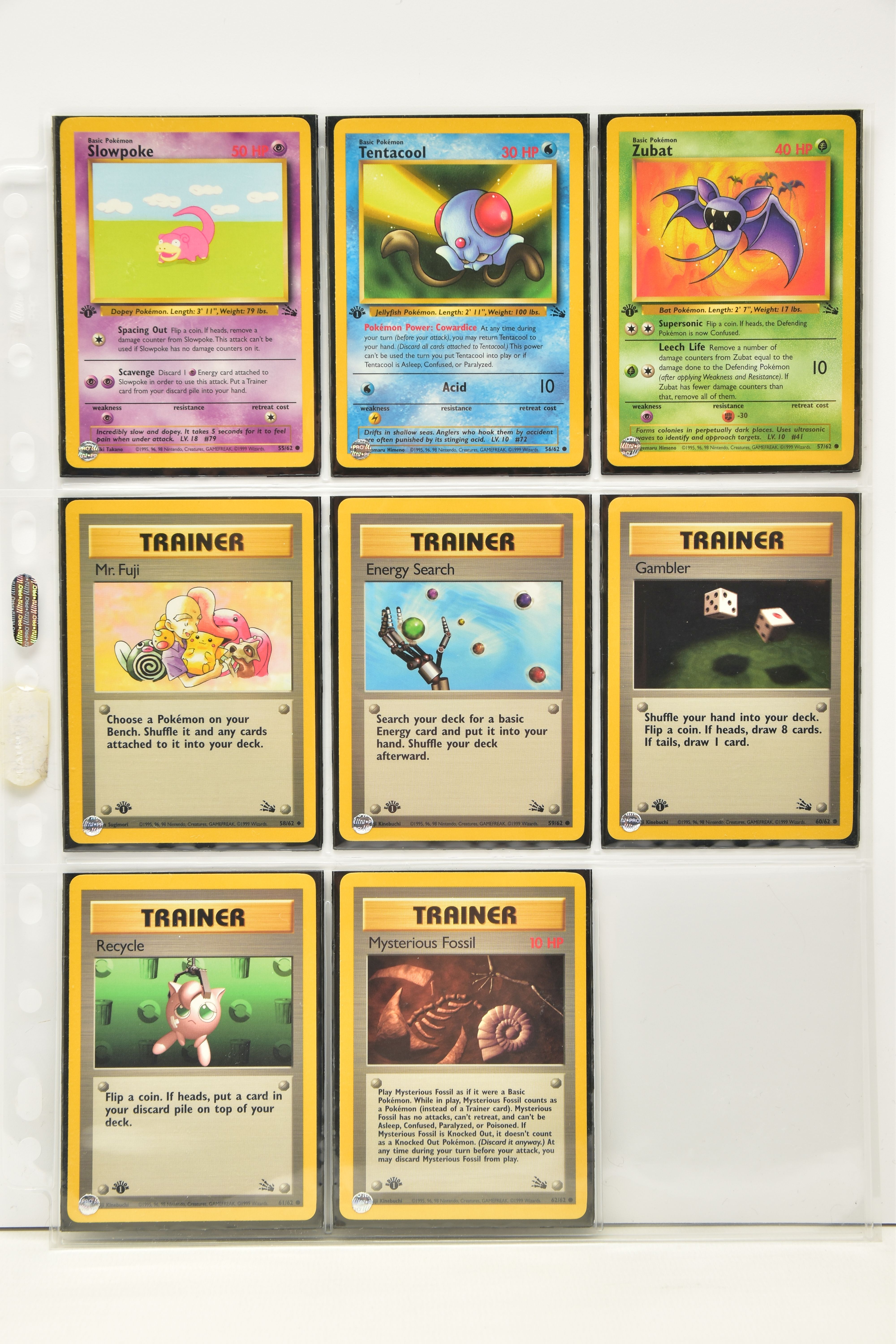 COMPLETE POKEMON FOSSIL FIRST EDITION SET, all cards are present, genuine and are all in near mint - Image 7 of 7