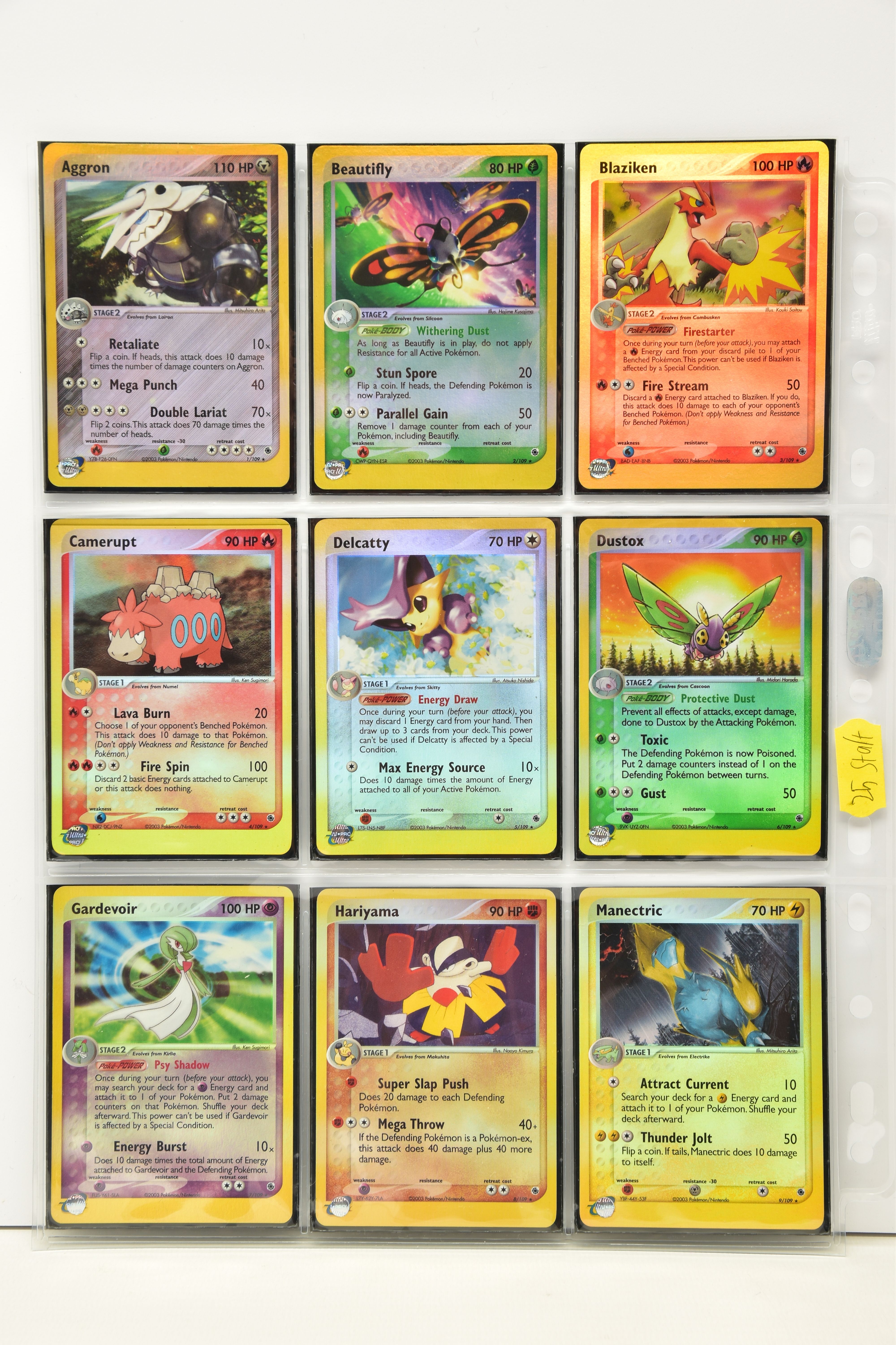 COMPLETE POKEMON EX RUBY & SAPPHIRE REVERSE HOLO SET, all cards are present (cards 96-103 don’t have