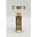 AN ELIZABETH II PARCEL GILT SILVER AURUM LIMITED EDITION WELLS CATHEDRAL GOBLET, designed by