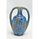 PIERREFONDS - AN EARLY 20TH CENTURY FRENCH STUDIO POTTERY VASE, the ovoid body rising to an