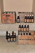 WOODEN CRATES & ALCOHOL, two WHITBREAD beer crates, one MARSTON'S beer crate and one CAP Corned Beef