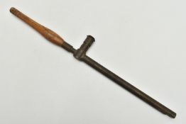 A WWI TRENCH PERISCOPE BY R & J BECK, 1918 MK IX, no. 21722, turned wooden handle, length 59cm
