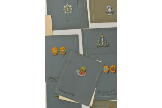 A LARGE COLLECTION OF 'CARRINGTON & CO MILITARY SILVERSMITHS' EARLY TO MID 20TH CENTURY GOUACHE - Image 5 of 13