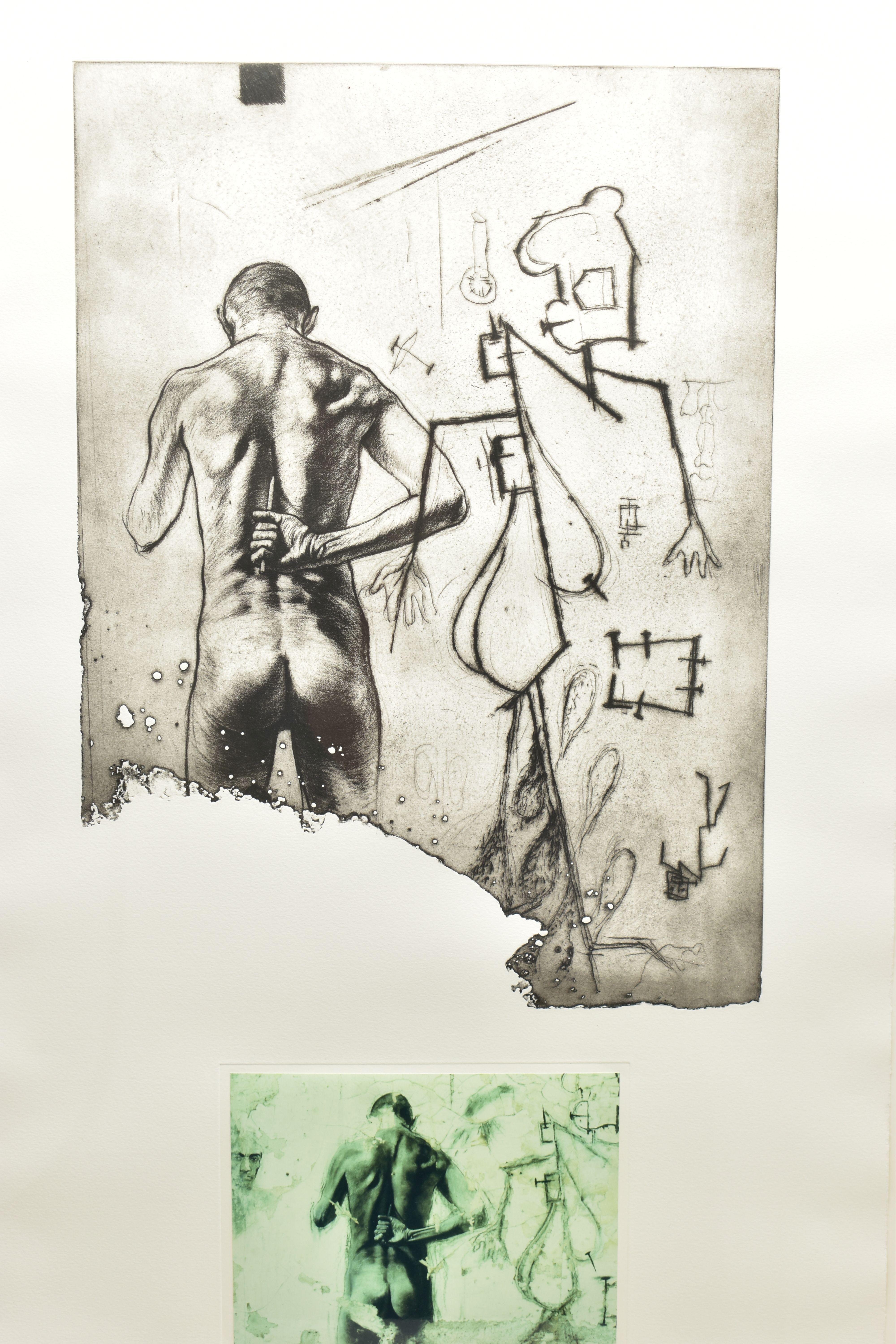 ERNEST PIGNON-ERNEST (FRANCE 1942) 'ARTAUD -HOPITAL d'IVRY, MUR PEINT II- ARTAUD - HOSPITAL IVRY, - Image 8 of 12