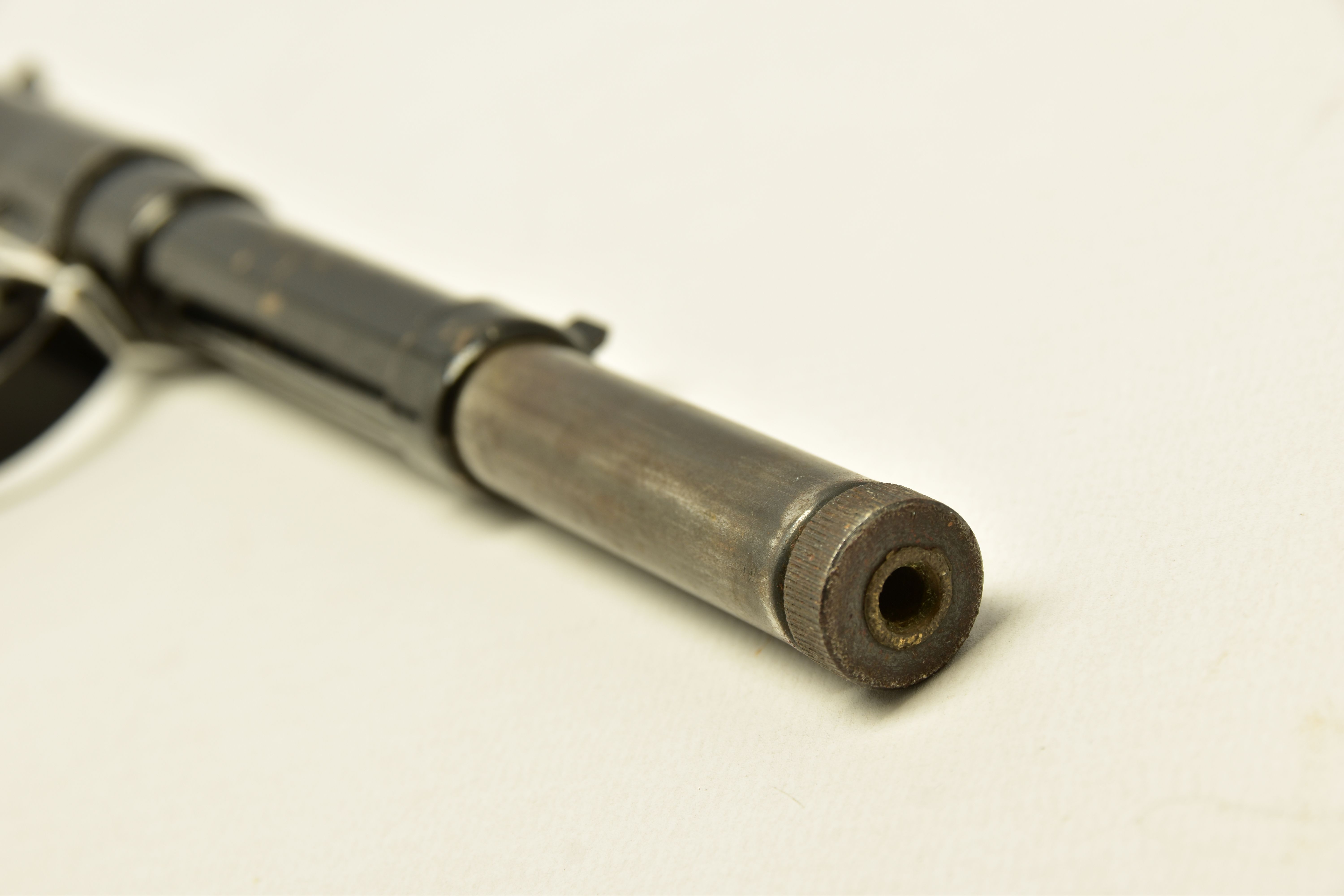 A .177 GAT TYPE PRE WWII AIR PISTOL complete with loading rod in working condition, its pressed - Image 3 of 8