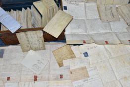 INDENTURES, a collection of approximately 180-190 legal documents and/or letters dating from