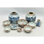 A COLLECTION OF 18TH AND 19TH CENTURY ORIENTAL POTTERY AND PORCELAIN, comprising two pottery