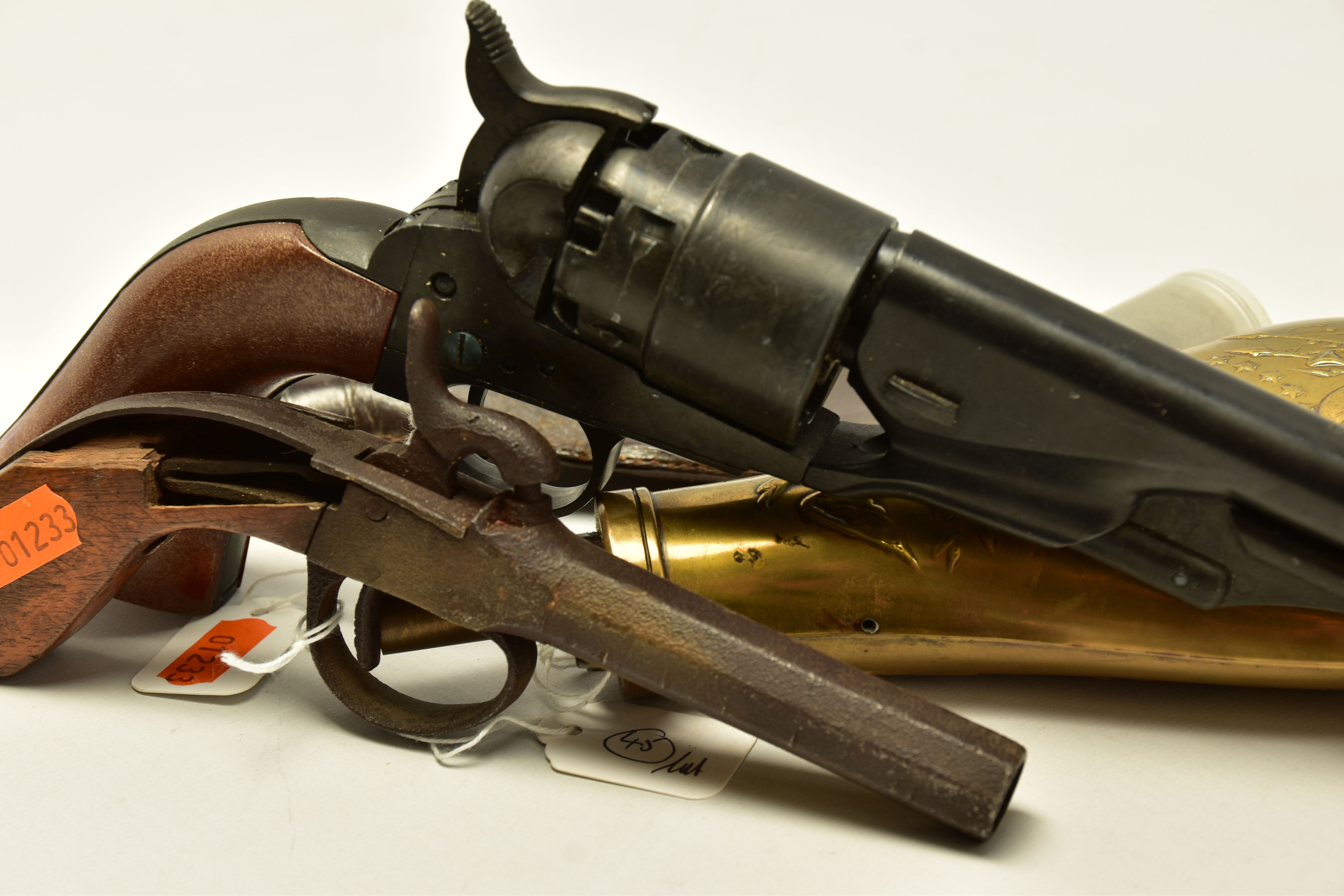 A LEATHER HOLSTER FOR A .455 WEBLEY & SCOTT REVOLVER stamped R.W. STIBY 1917, together with an - Image 10 of 10