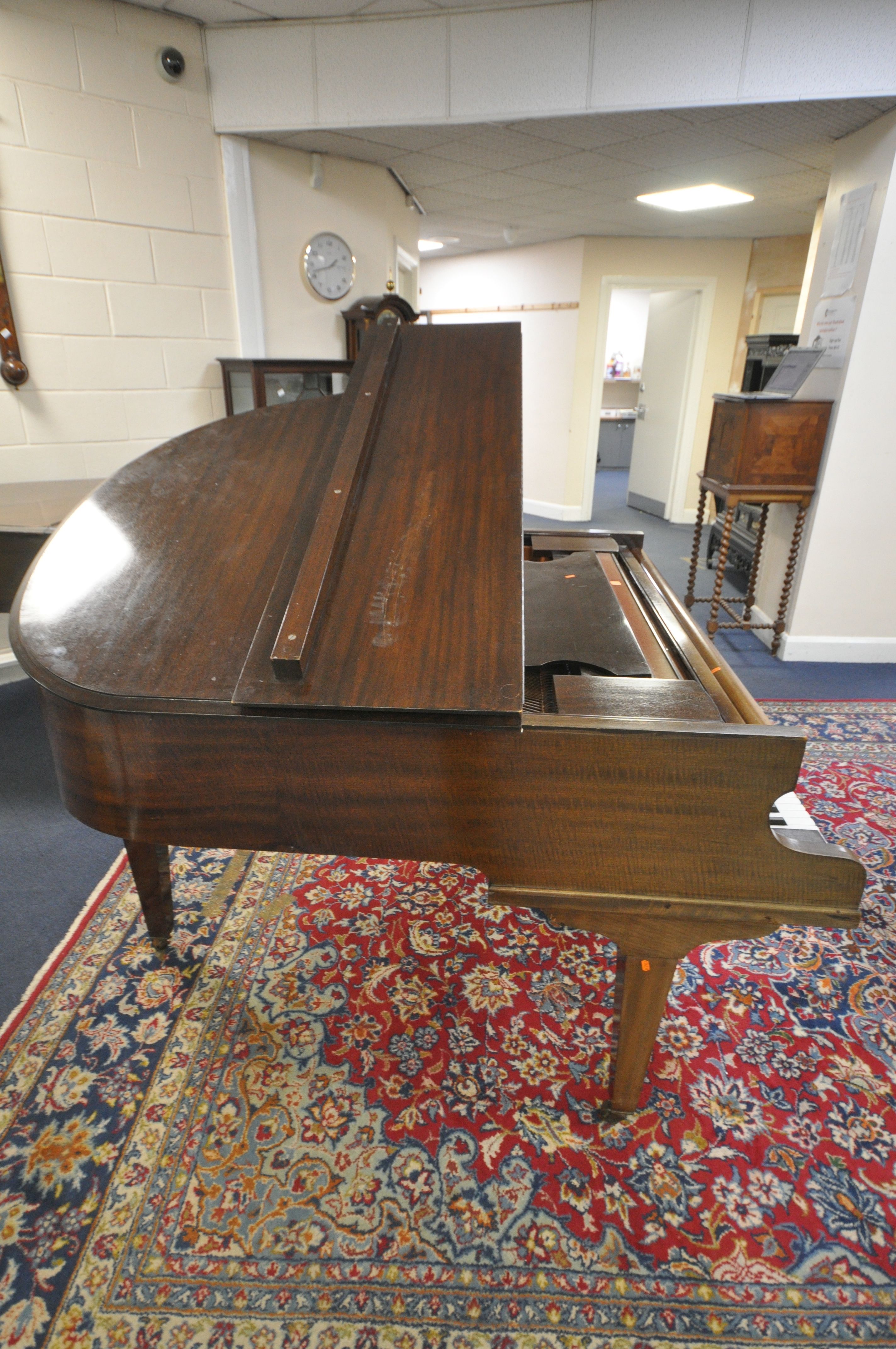 A JOHN BROADWOOD & SONS MAHOGANY 5FT BABY GRAND PIANO, serial number 250794, ivory keys, on square - Image 7 of 10