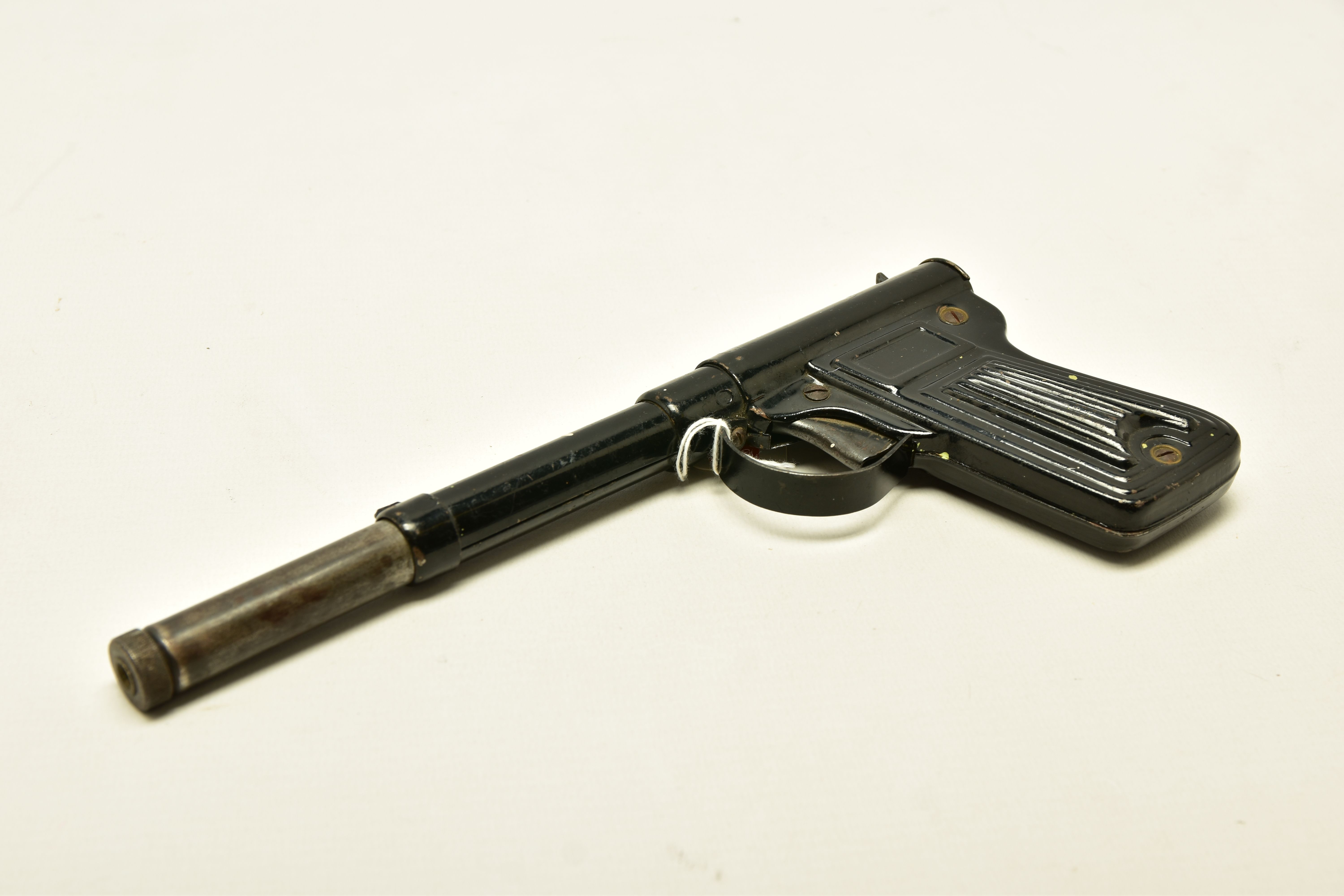 A .177 GAT TYPE PRE WWII AIR PISTOL complete with loading rod in working condition, its pressed - Image 5 of 8