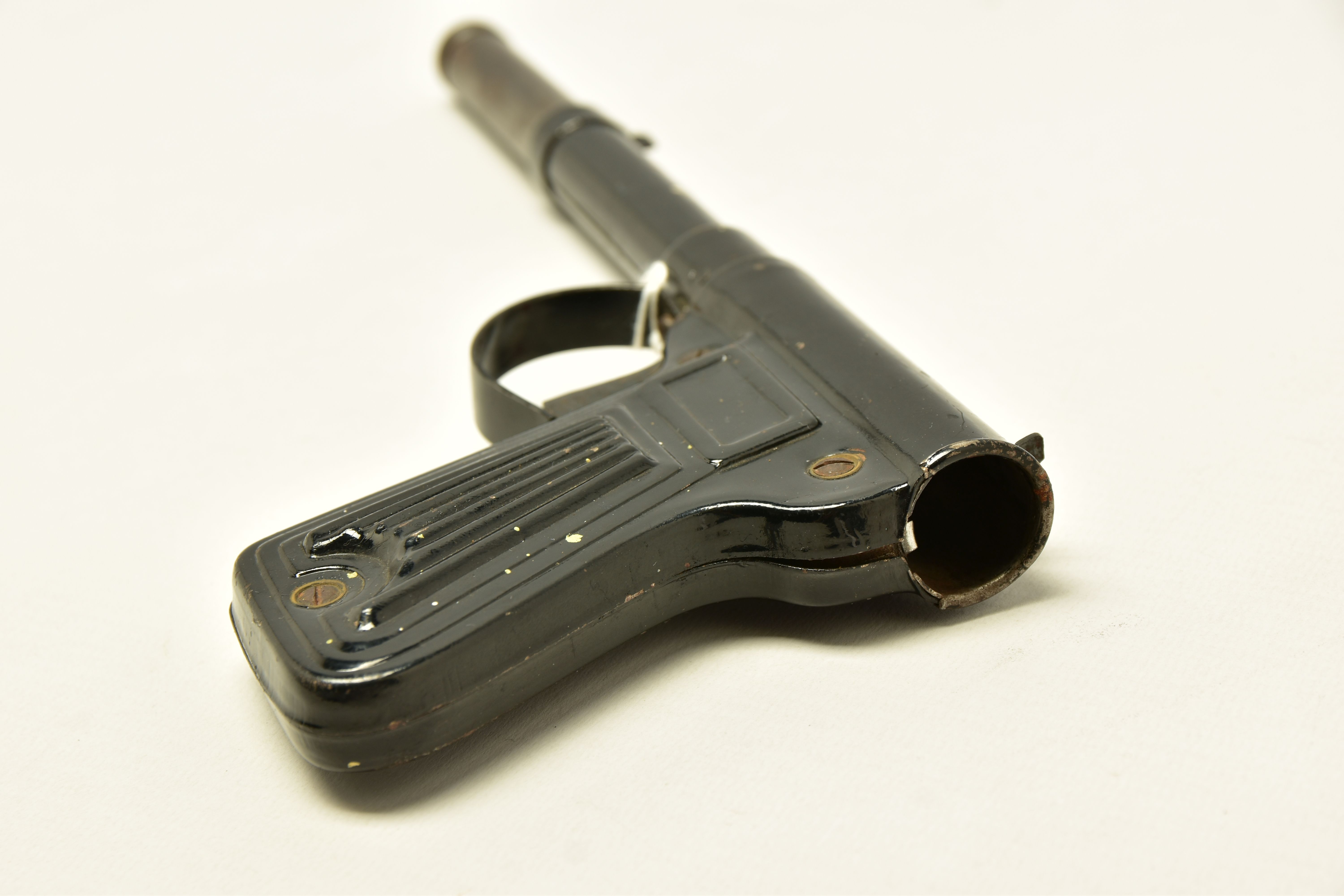A .177 GAT TYPE PRE WWII AIR PISTOL complete with loading rod in working condition, its pressed - Image 6 of 8