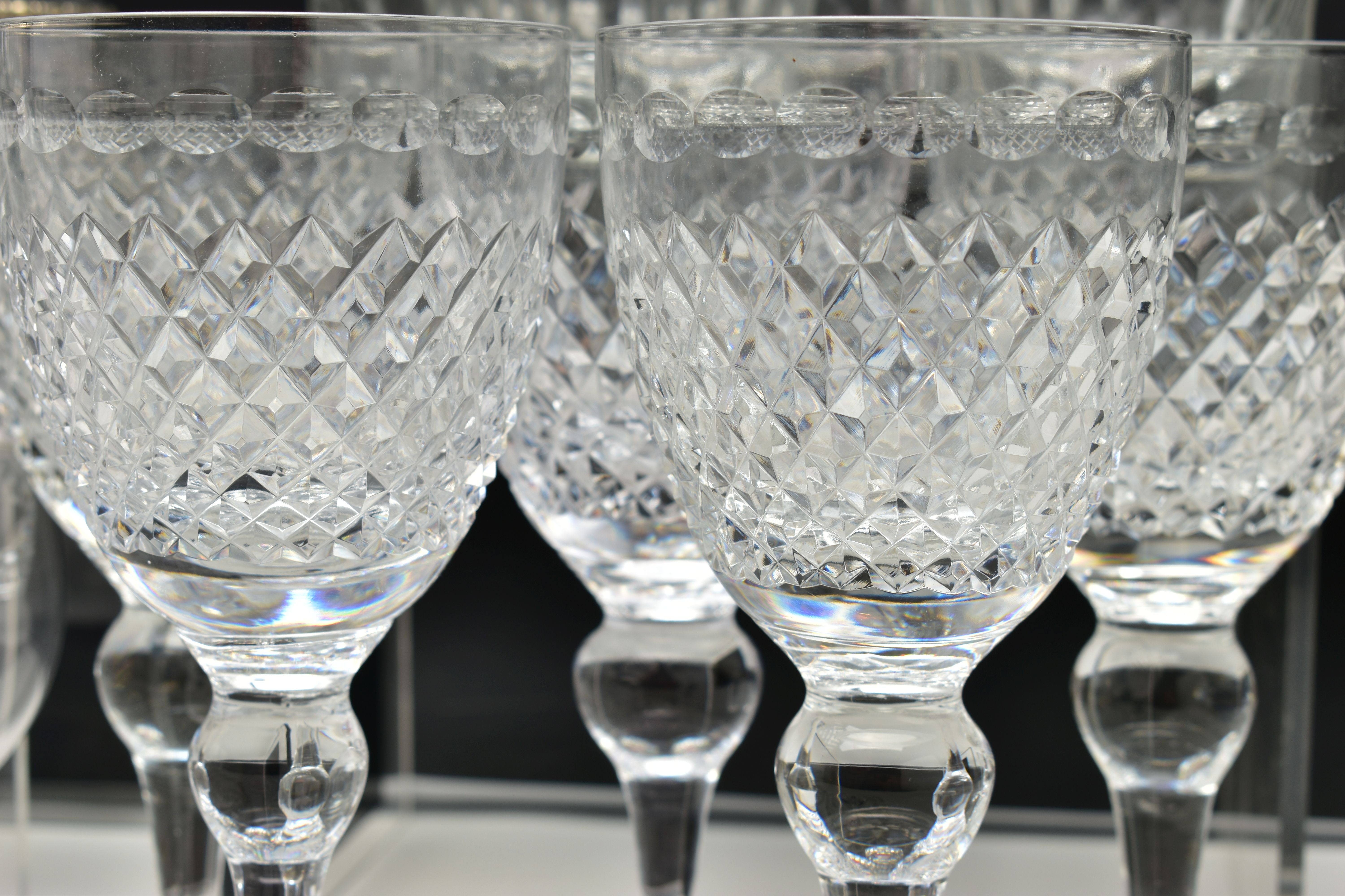 A GROUP OF CUT CRYSTAL AND GLASSWARE, comprising five cut crystal whisky glasses, five cut crystal - Image 3 of 18