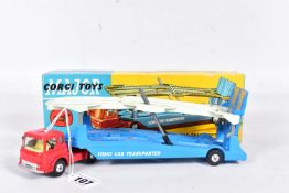 A BOXED CORGI MAJOR TOYS BEDFORD TK CARRIMORE CAR TRANSPORTER, No.1105, appears complete and in very